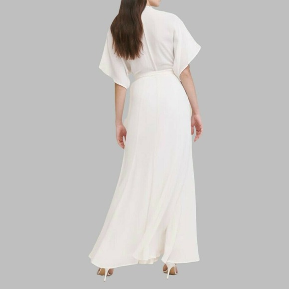 REFORMATION Winslow Wrap Maxi Dress Ivory White Belt Short Sleeves Small NWOT - Picture 10 of 12